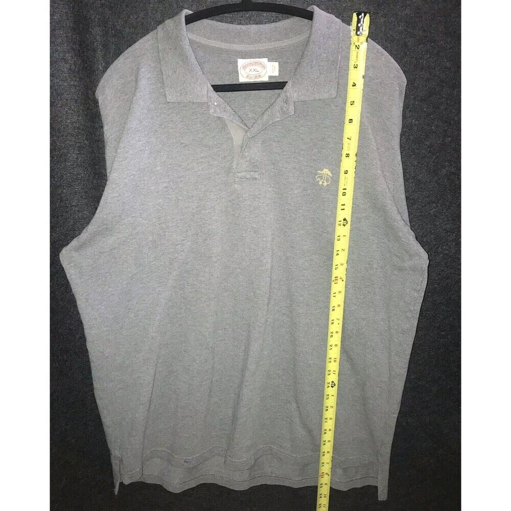 Brooks Brothers 1818 Men's Performance Polo Shirt 2XL Gray Short Sleeve - Picture 8 of 10